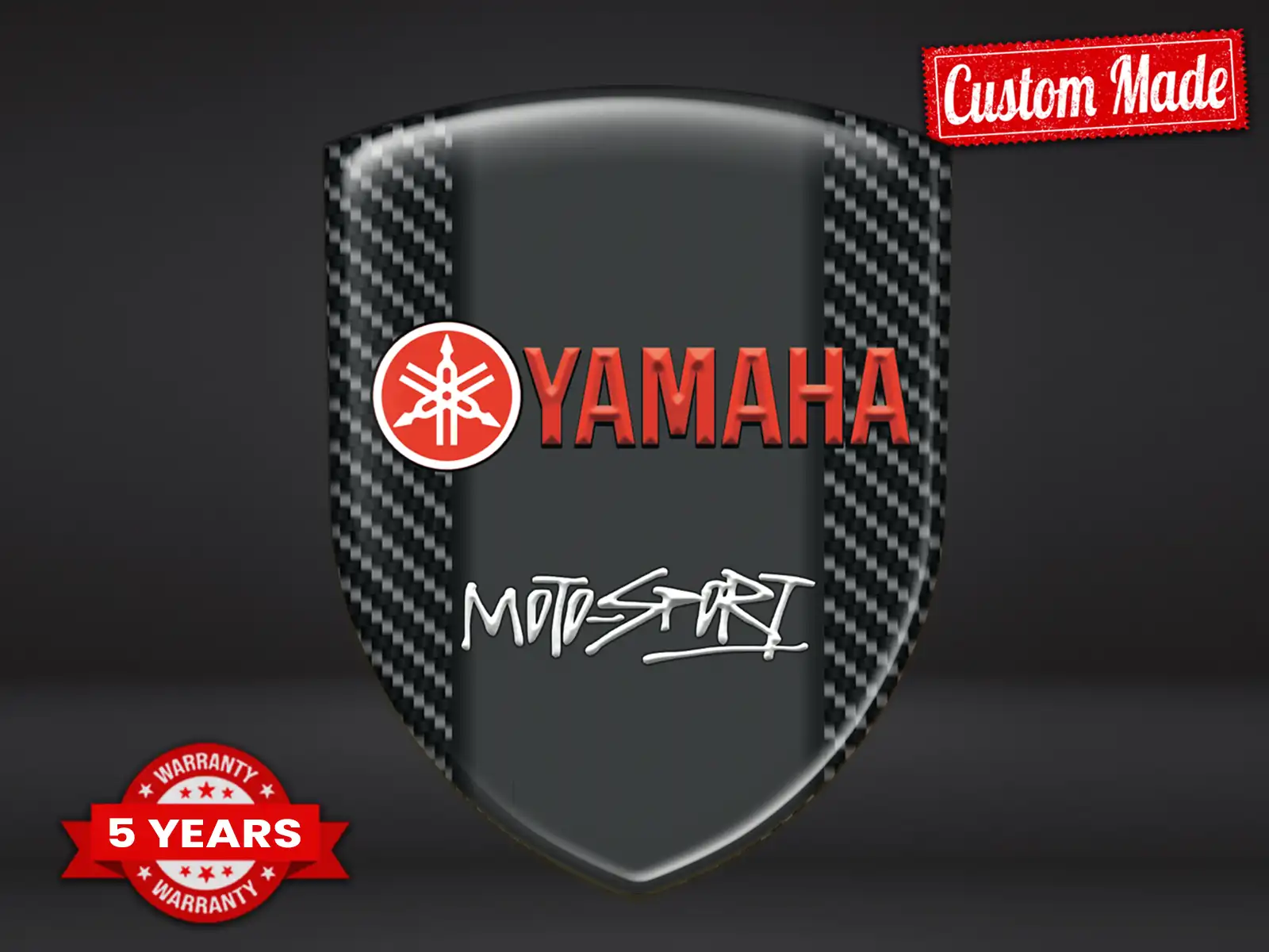 Yamaha Autocollant Bombé Look Premium Étiquettes Véhicule